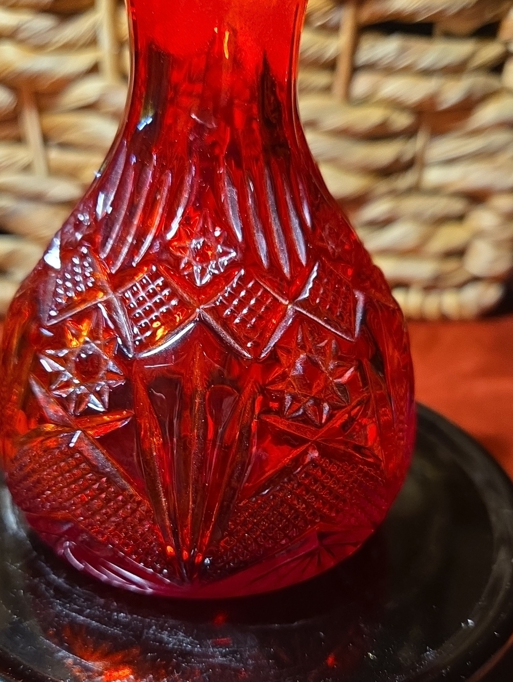 Vintage Amberina Glass Cruet- Missing Stopper - Picture 7 of 8